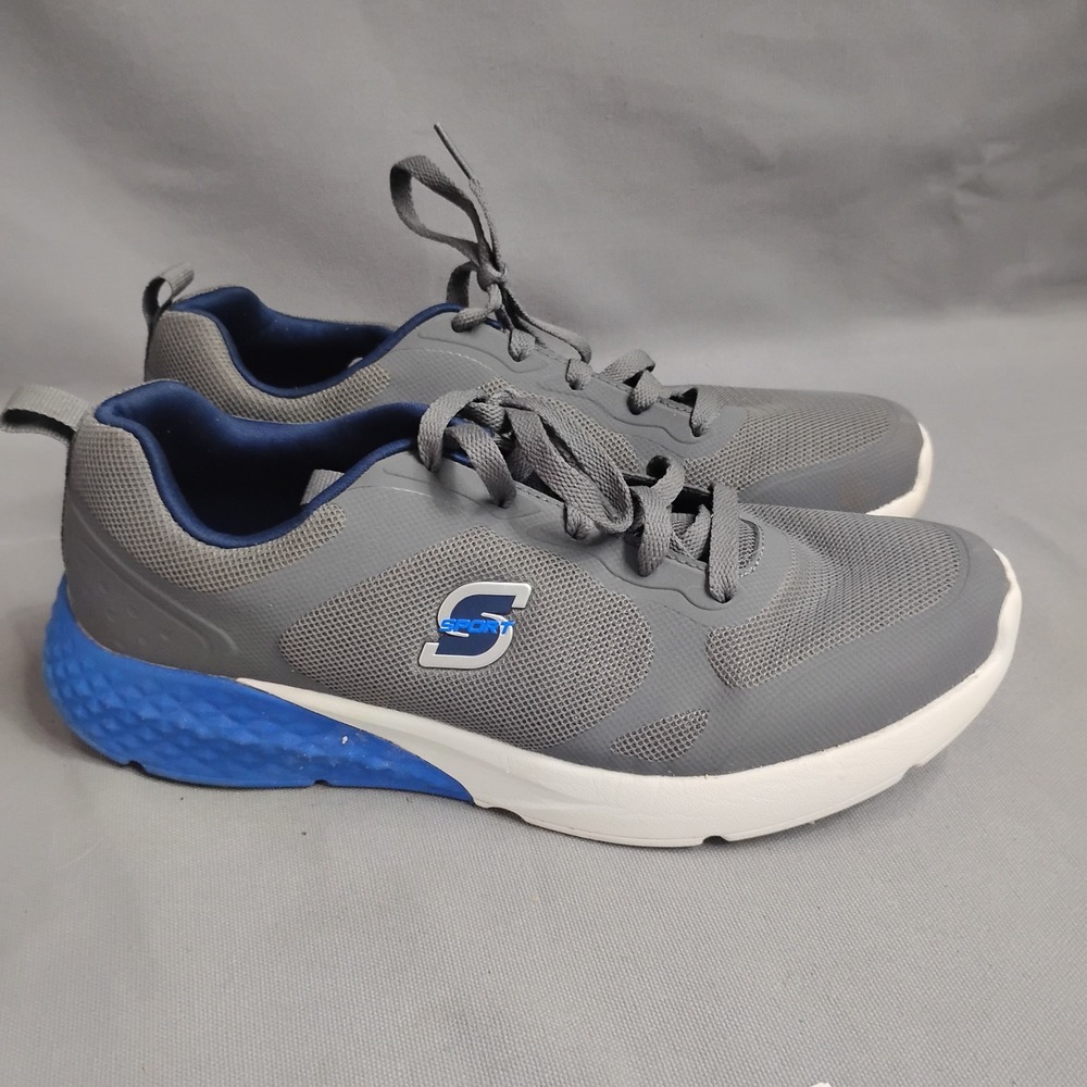skechers sport Mens F190-2 Grey Blue Athletic Sneakers Size 9